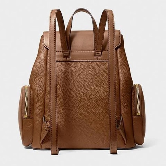 Michael Kors Jet Set Medium Pebbled Leather Backpack - Brown / Tan / “Luggage” - Picture 4 of 4